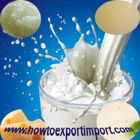 Import of milk cheese curd Kephir and other milk products
